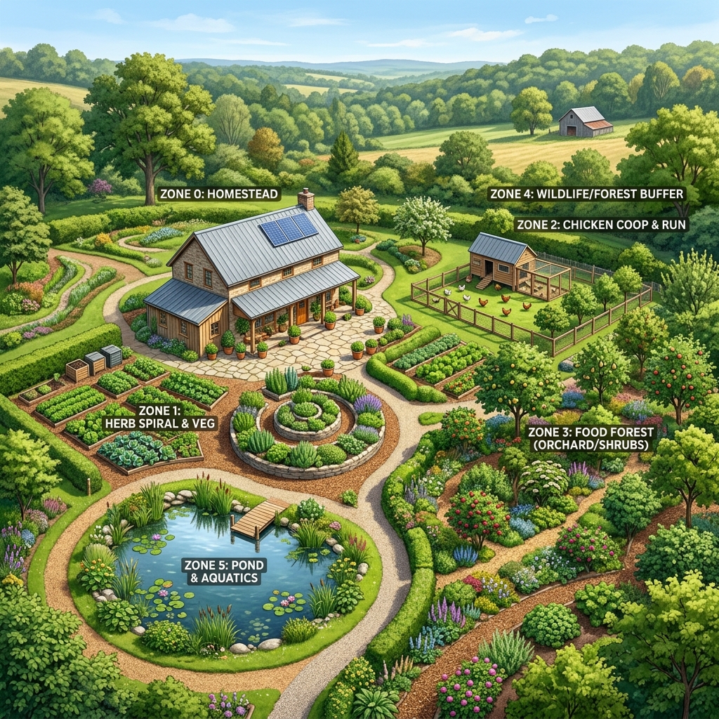 Quy hoạch vườn rừng theo nguyên lý Permaculture